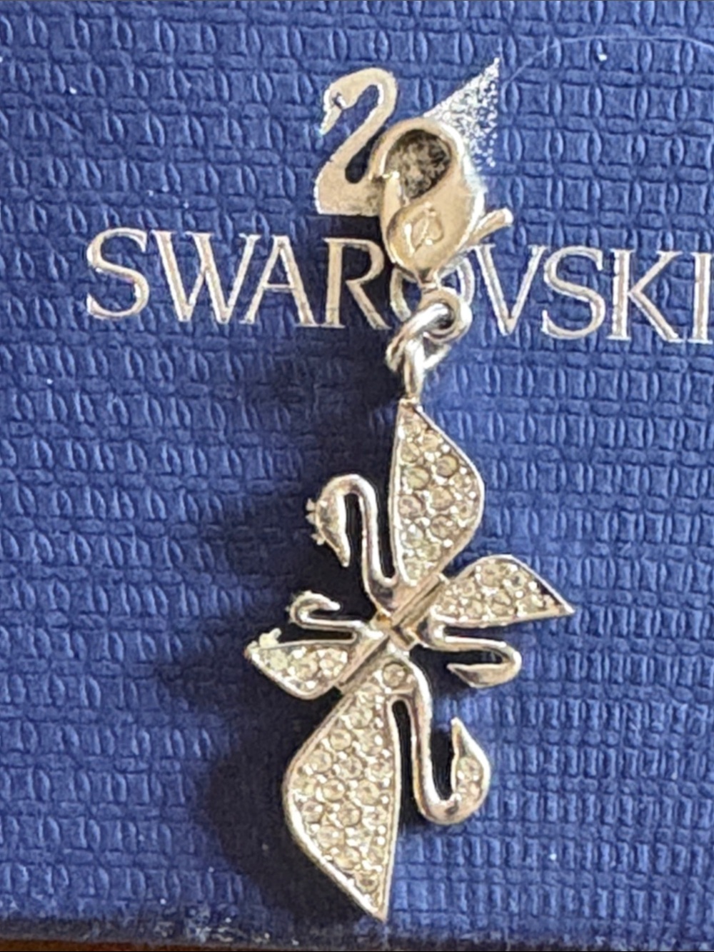 Swarovski Double Swan Charm